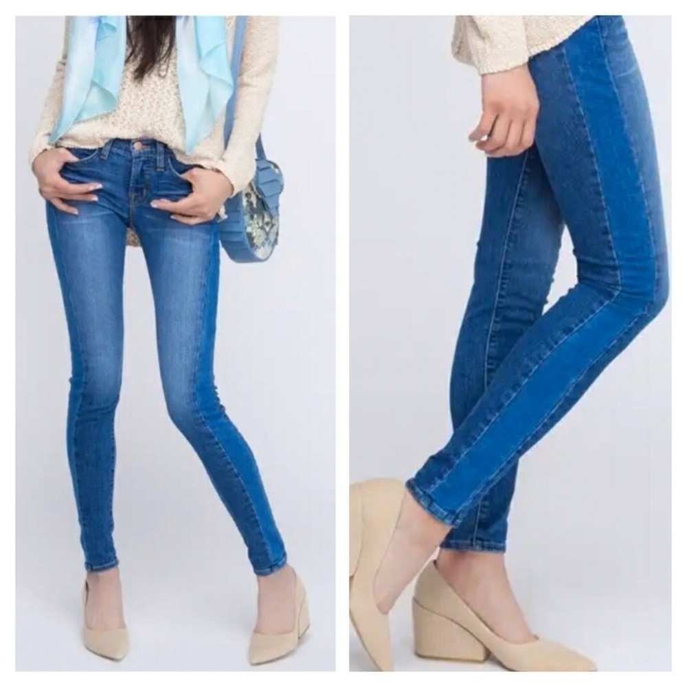 J Brand Chrissy Patchwork Skinny Jeans In Bliss